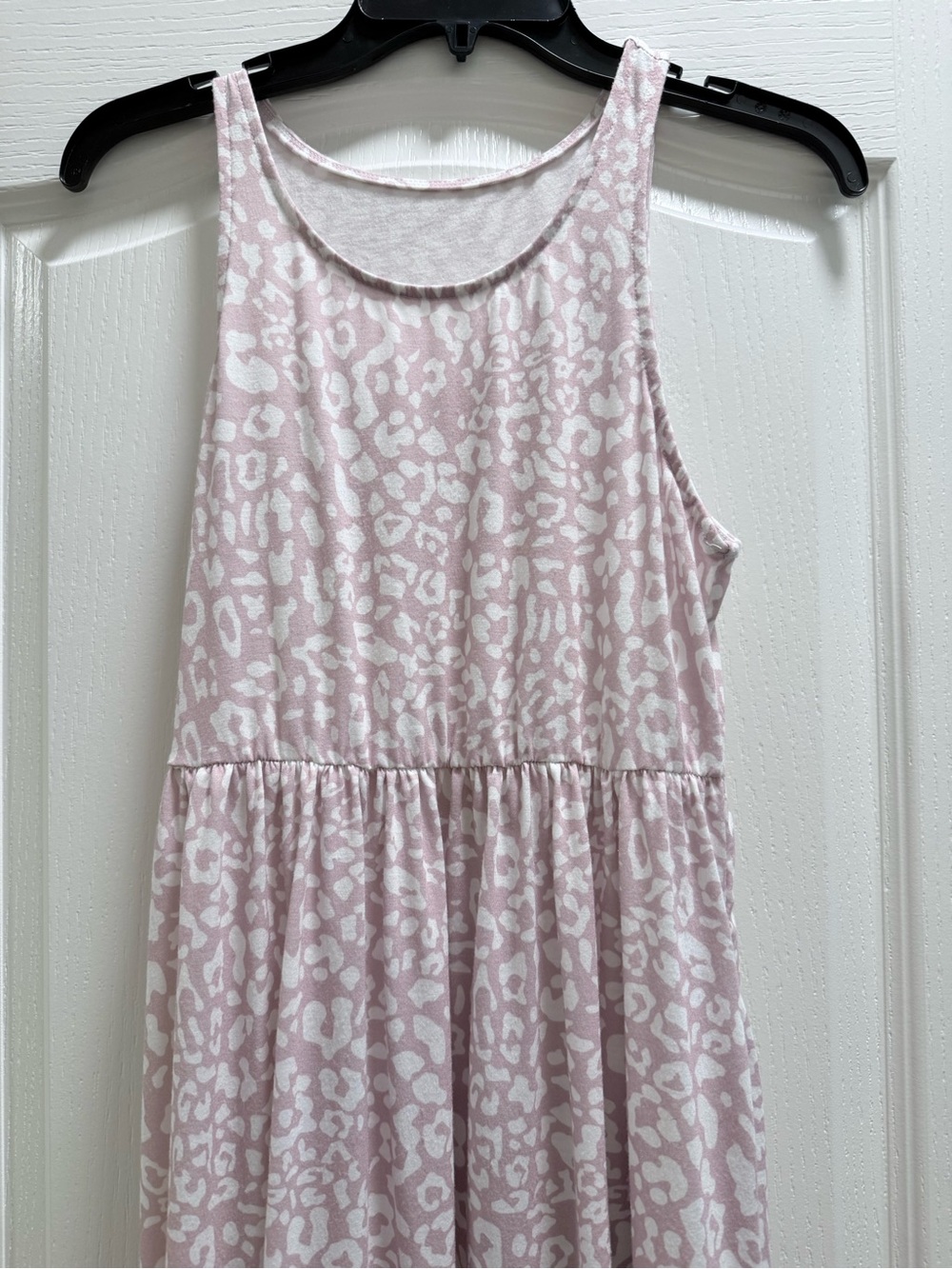 Pink and White Animal Print Sleeveless Maxi Dress - Picture 2 of 6